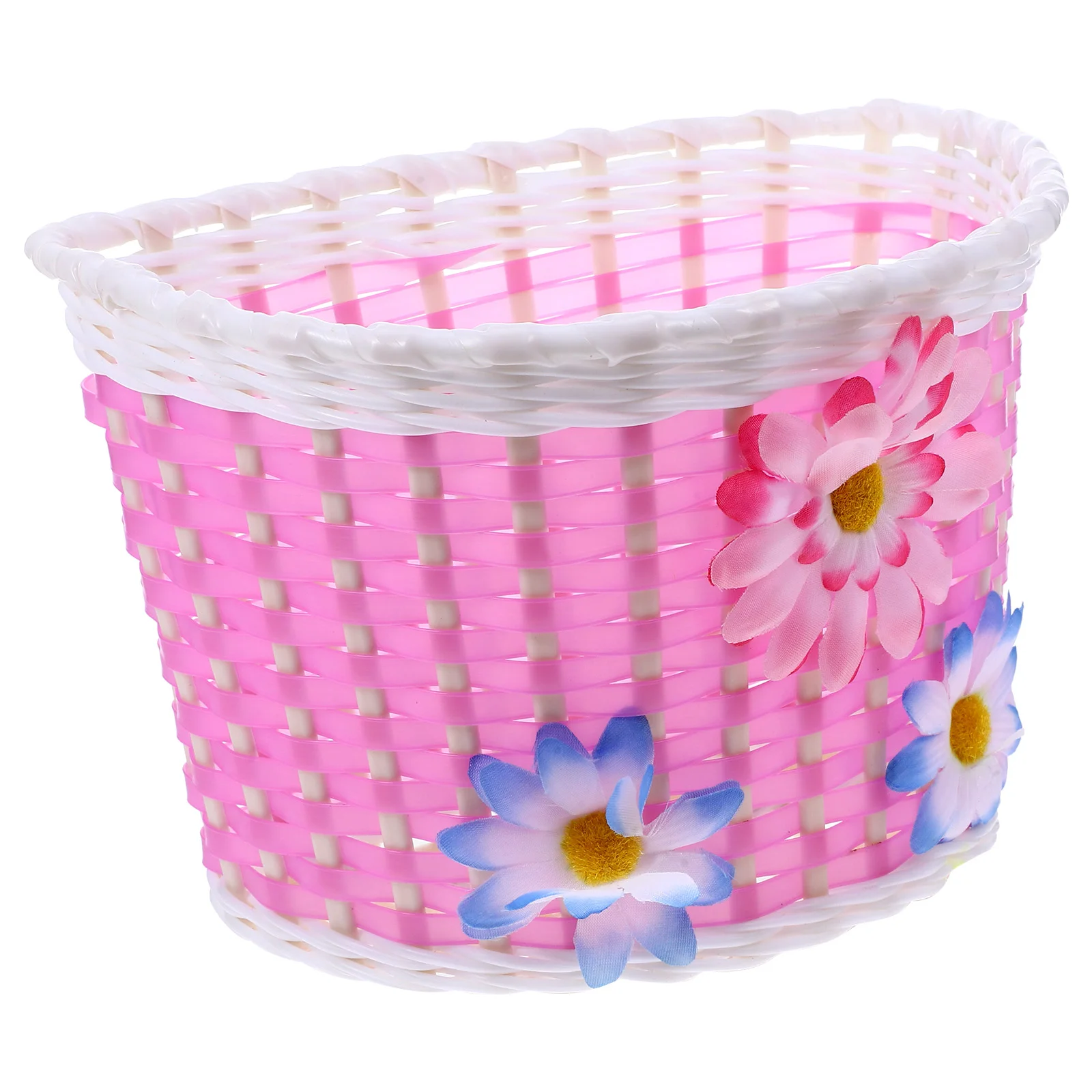 

Electric Bikes For Adults Bikehandlebar Kids Girls Front Storage Wicker Cup Purple Flowers Pink Holder Small Belt Kit