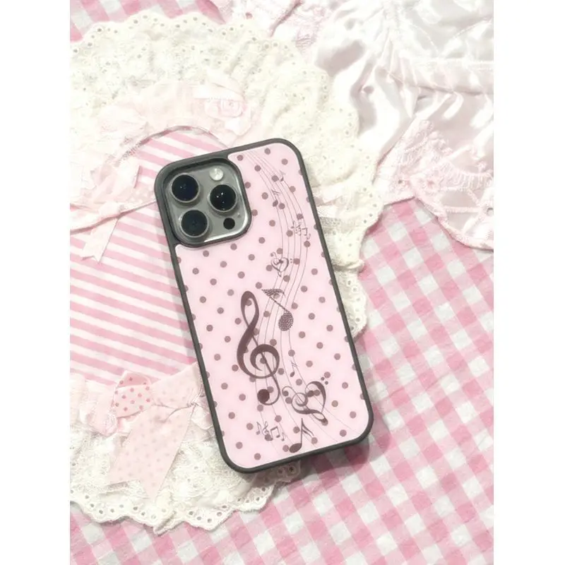 Musical Note Wave Point Shockproof Phone Case - Y2K Bumper Cover