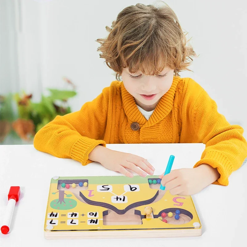 Magnetic Arithmetic Math Games Montessori Parish Wooden Toy Color Cognition Preschool Counting Learning Children Educational Toy Educational Toys Math Toys Magnetic Toys