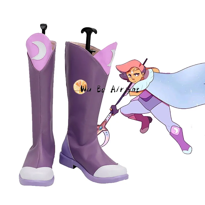 

Anime She-Ra: Princess of Power 4 Glimmer Cosplay Party Shoes Long Purple Boots Custom Made