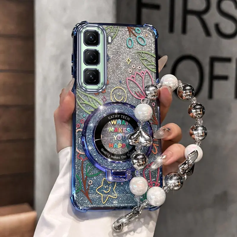 Grass Plating Bracelet Holder Phone Case - Hot 50 Small Series