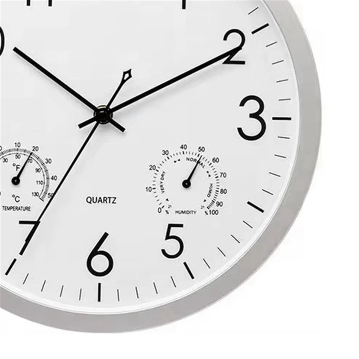 Decorative Round Outdoor Clock with Thermometer and Hygrometer Large Wall Clock Elegant Retro Silent Clock