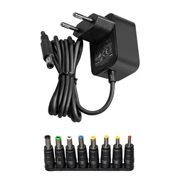 Versatile 12W Compact Power Adapter for Small Household Appliances (12V1A 8 adapters)