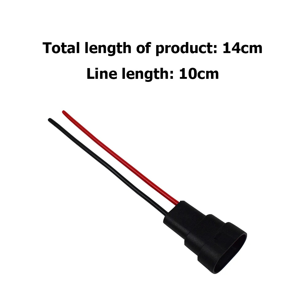 2pcs 9005 9006 HB4 Bulb Socket Car Headlight Fog Lamp Male Adapter Connector ABS and Copper Wire Line length 10 cm