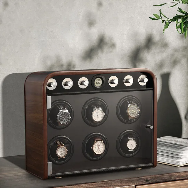 Wood Automatic Rotator Watch Winder Box Silent Movement Winder Watch