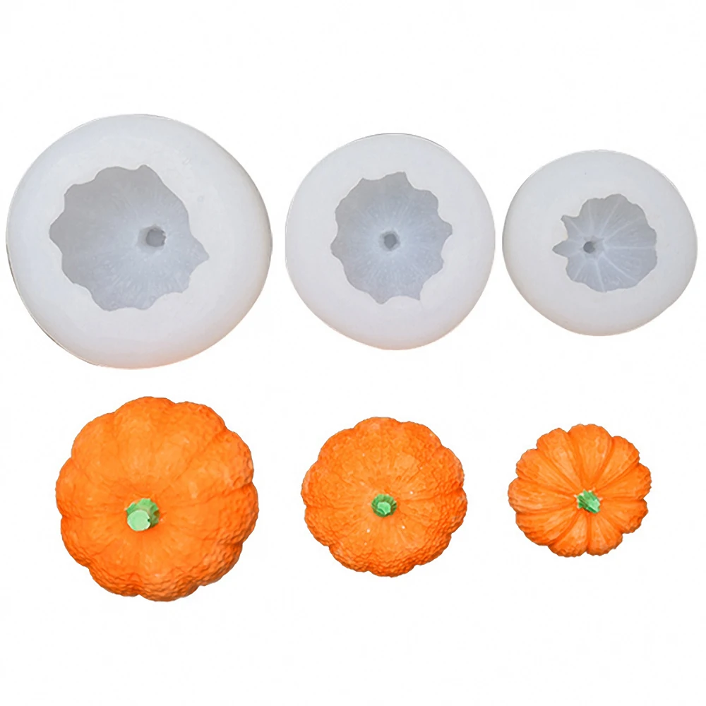 710-09b736.jpg Pumpkin Candle Mold 3D Mousse Chocolate Fondant Mould Halloween DIY Cake Ice Baking Supplies Bakeware