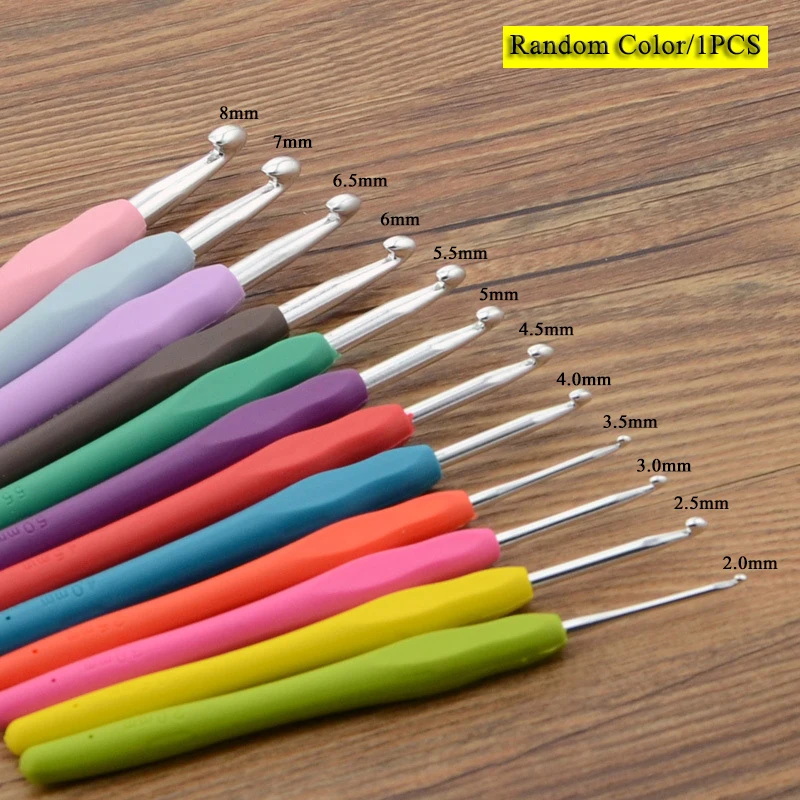 Crochet Hook Set Handle Knitting Needles 2.5mm 3mm 3.5mm 4mm 4.5mm 5mm 5.5