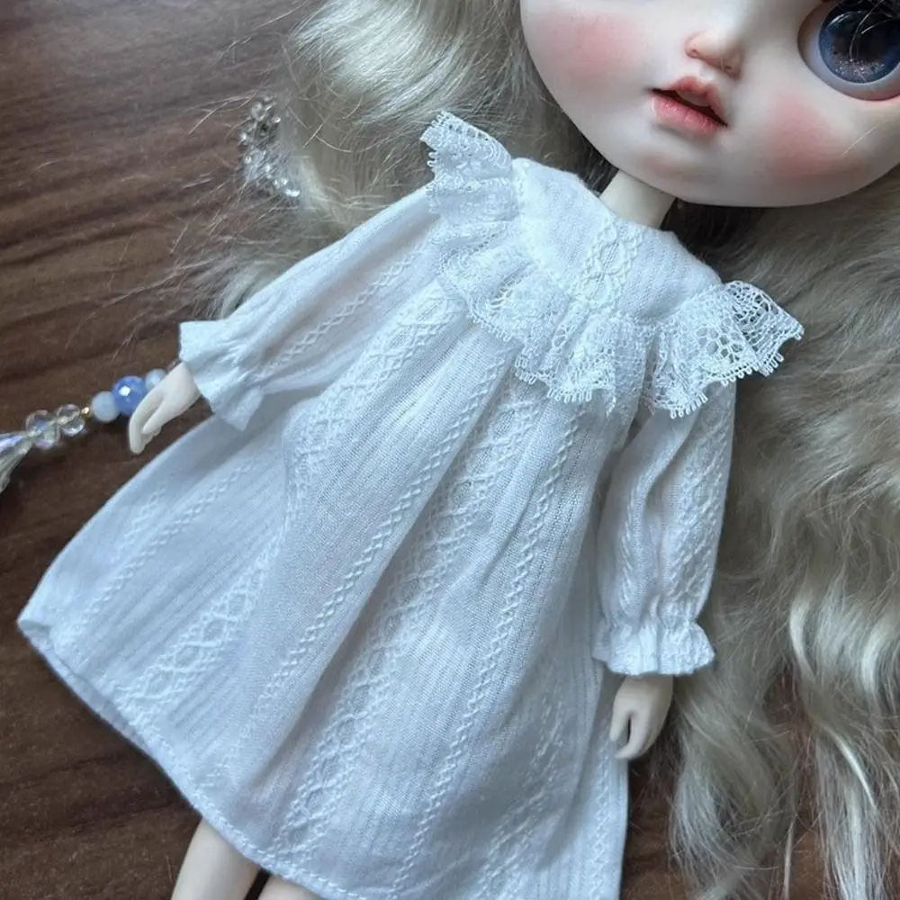 Fashion Floral Lace Dresses Mini Cute Base Shirt Tops DIY Accessories Princess Clothes for azone ob22/24/27 Dolls