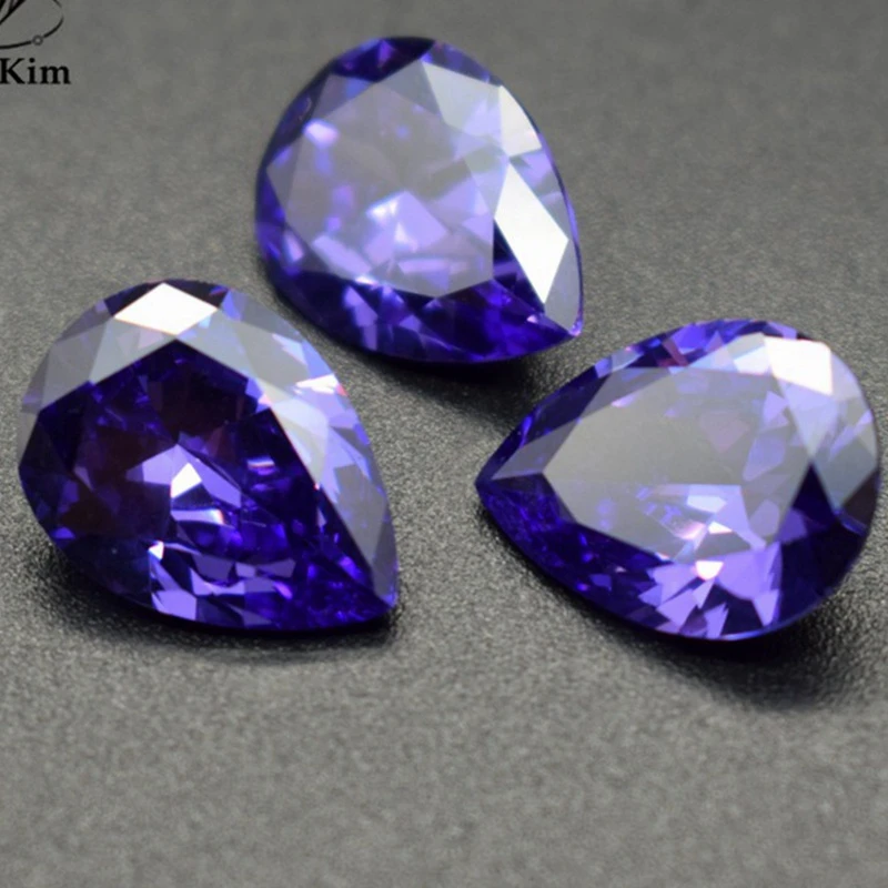 Box Set Large Tanzanite Blue Sapphire Pear Shape AAAA+ 12×16mm 10.5Ct Loose Gemstone For Jewelry Making