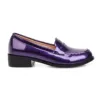Spring Autumn New Women Low Heels Loafers Slip On Patent Leather Casual Daily Work Shoes Purple Black Yellow Plus Size 41 42 43 5