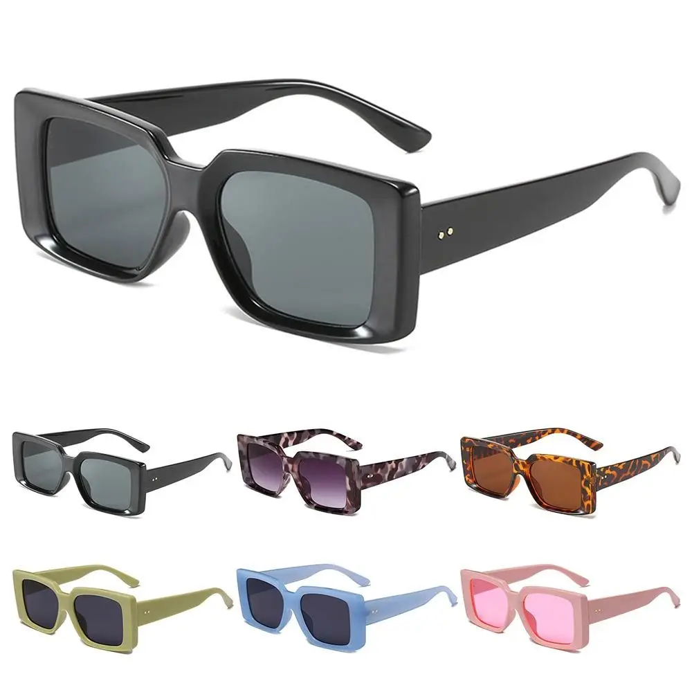 

UV400 Protection Rectangle Sunglasses Cool Square Frame Black 90s Sun Glasses Shades for Women & Men