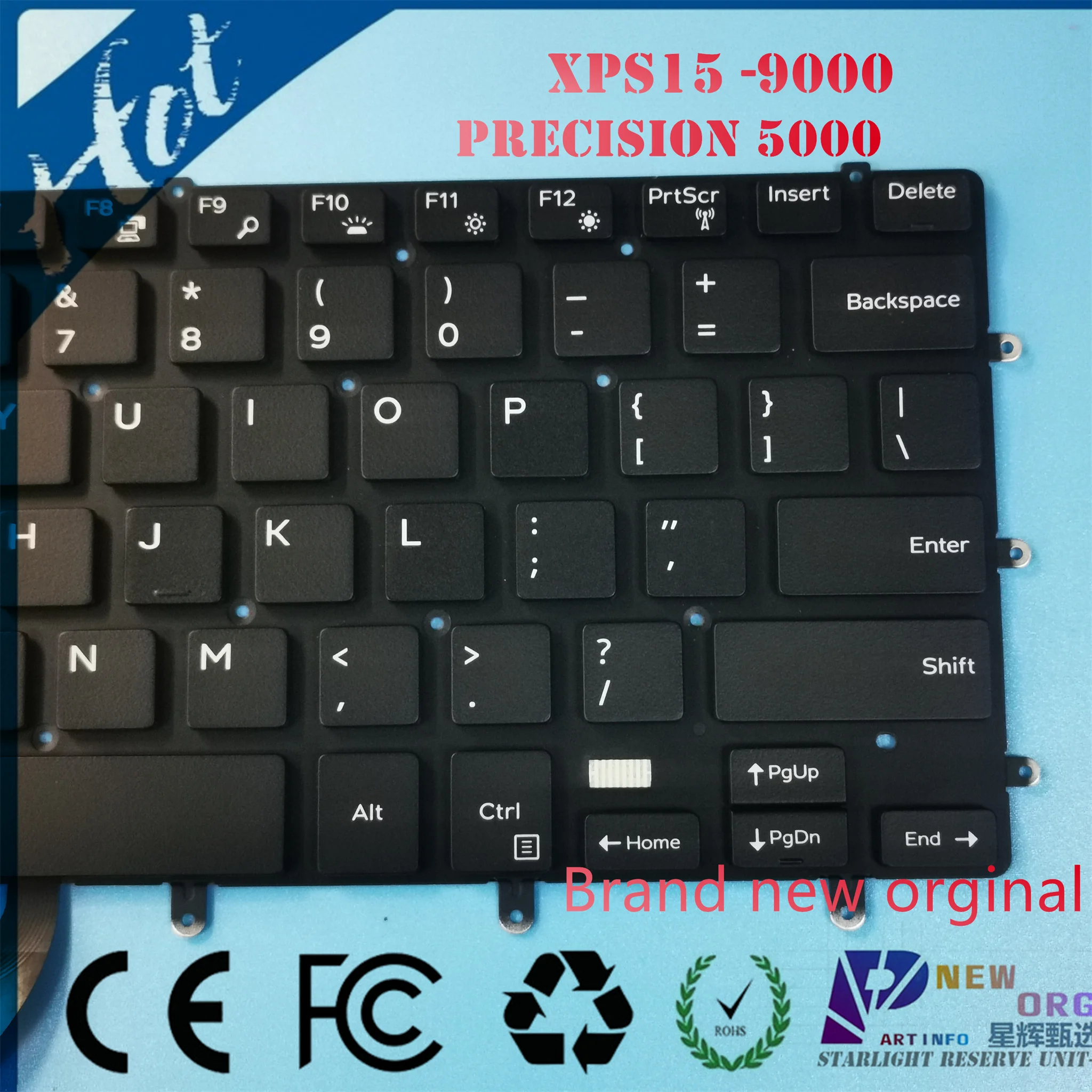Teclado Retroiluminado do Portátil para Dell Xps15 9550 9560 9570 7590 Precisão 5510 5520 5530 5540 P56f - Imagem 5