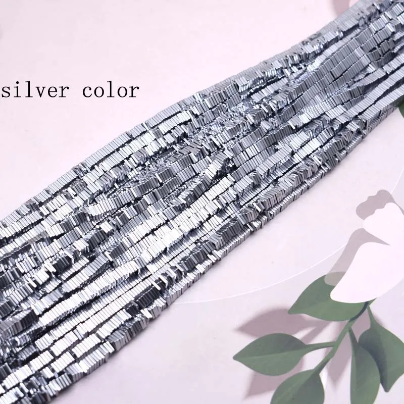 Handmade Black Hematite Stone Flat Spacer Beads