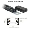 Black and White LED Track Light Rail 0.5M 2-wire Electrified Aluminum Two-Phase Electric Universal Track Clamp Spotlight Lightin 5