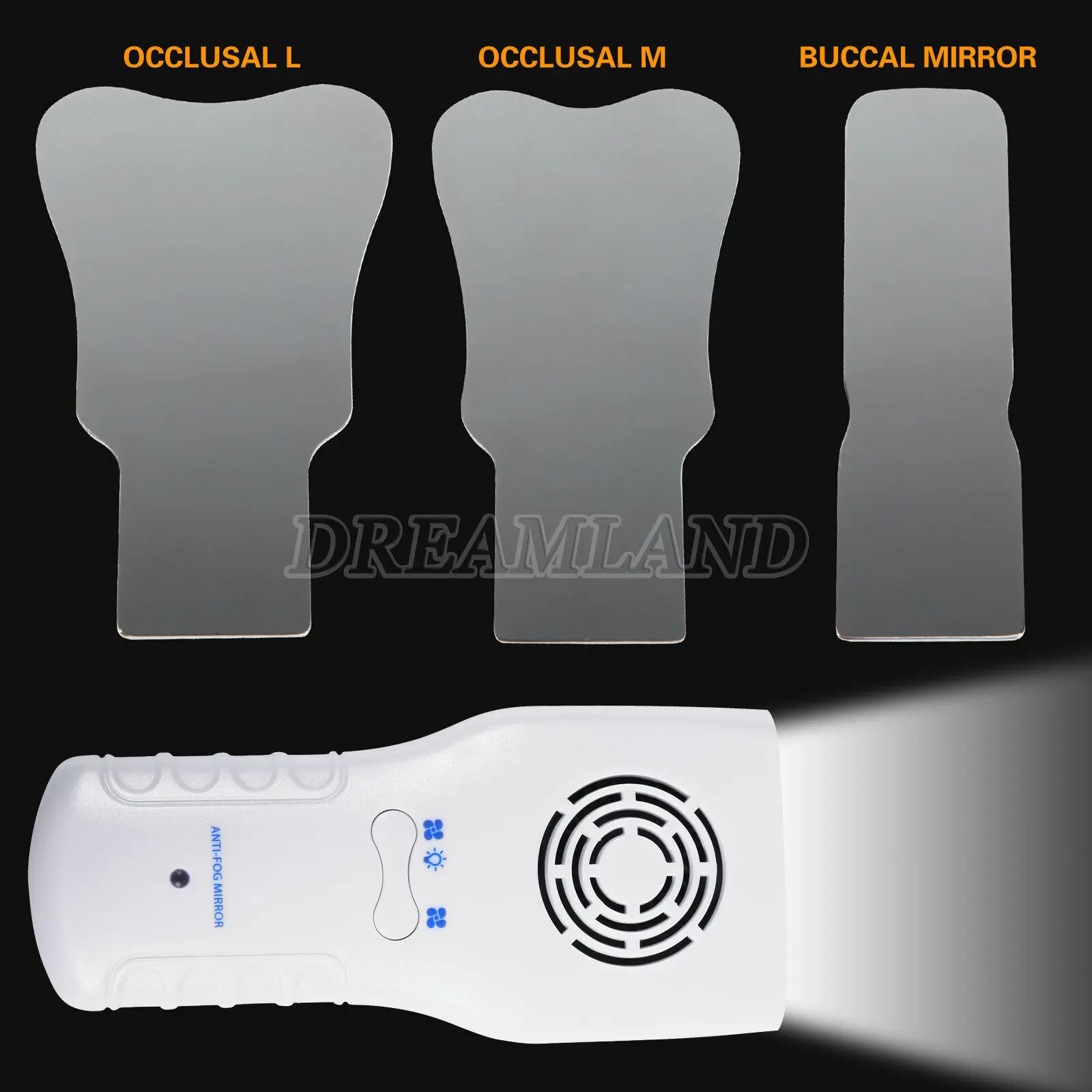 

Dental Orthodontic Imaging LED Defog Mirror High Hardness Obervation Reflector