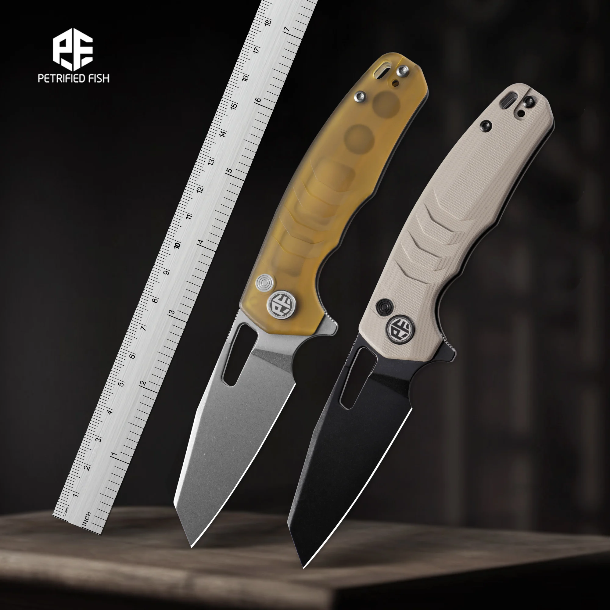 Petrified Fish PFE17 Folding Knife Pocketknife Folding edc Knife Utility Multi-tool Tactical Blade