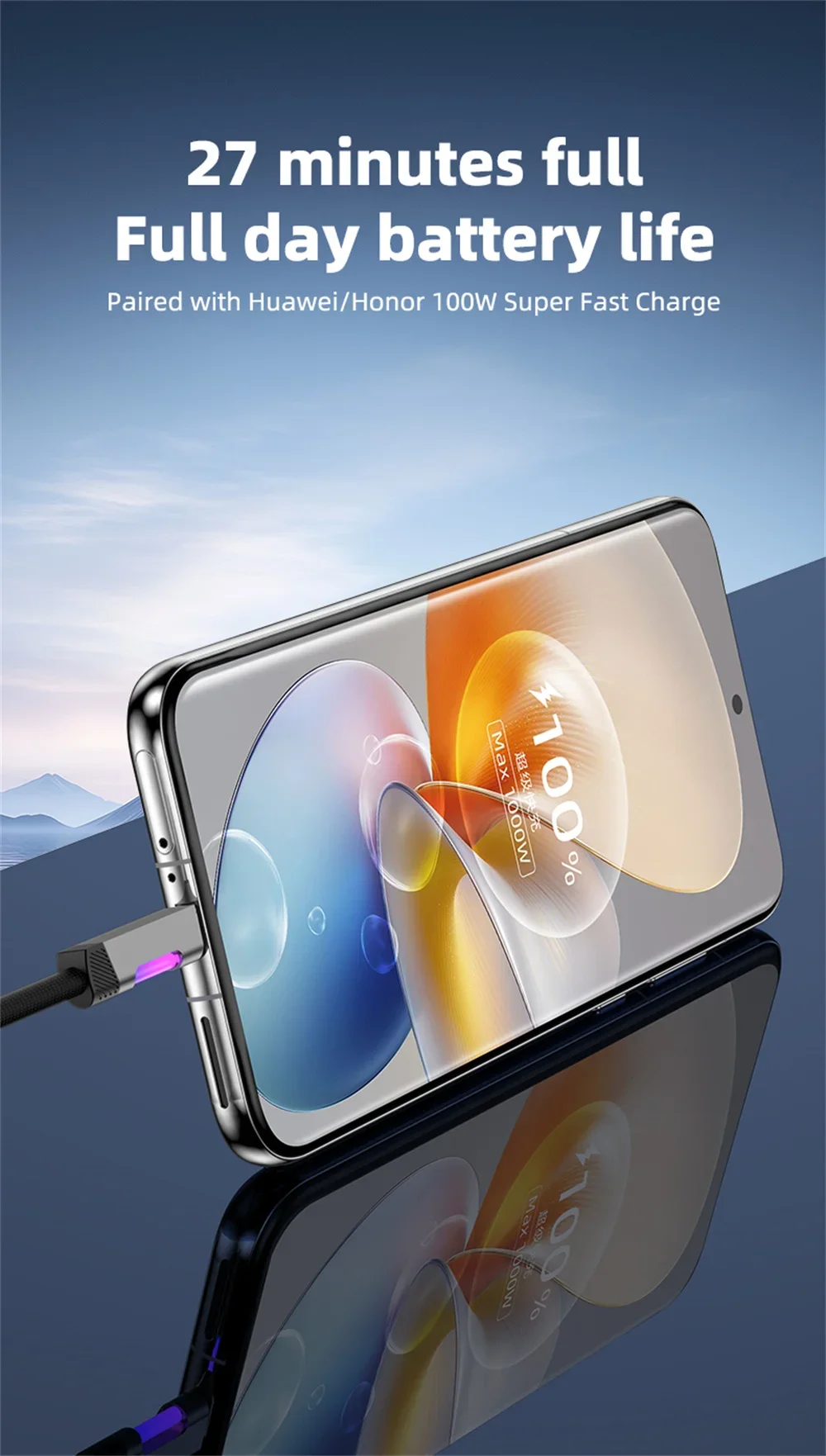 USB Type C Cable 100W 5A Super Fast Charging USB C to USB C Data Cord For iPhone Samsung Xiaomi Quick Charge Phone Charger Cable