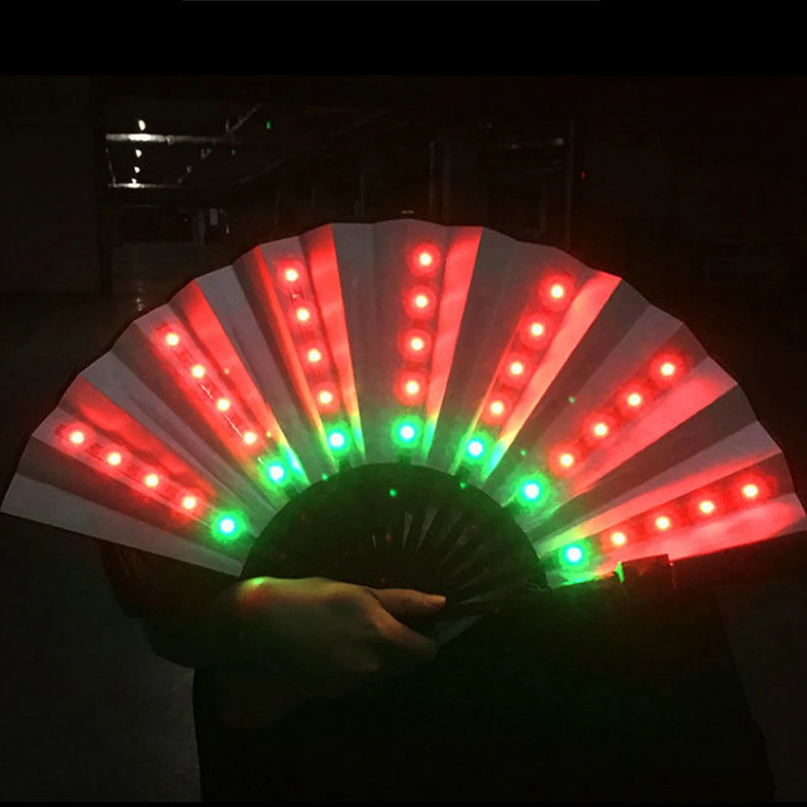 

Party LED Fan Luminous Stage Performance Show Light Up Fan Rave Festival Birthday Party Gift Wedding Night Bar Club Supplies