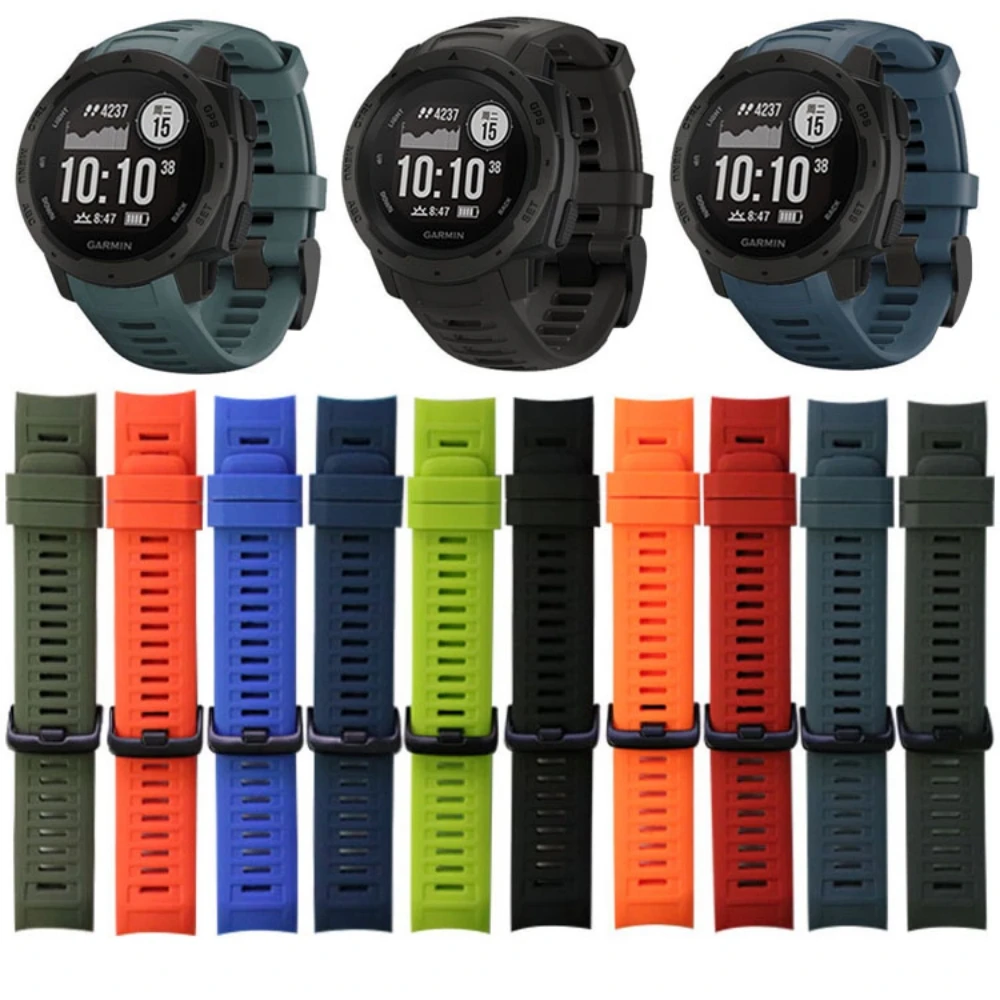 Durable 22mm Silicone Smart Watch Strap - Enhanced Comfort Replacement Wristband