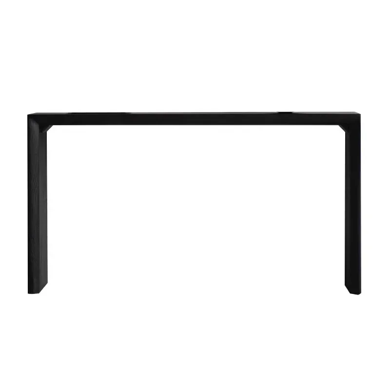 שולחנות עץ מוצק לסלון שולחנות קונסולה מותקנים על הקיר עיצוב פשוט קונסולה כניסה למסדרון