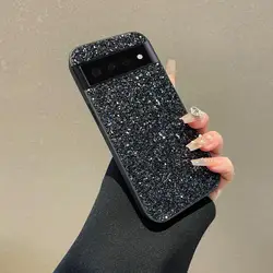 Luxury Glitter Diamond Rhinestone Soft TPU Shockproof Back Cover - Google Pixel 8 Pro (Mixed Black)