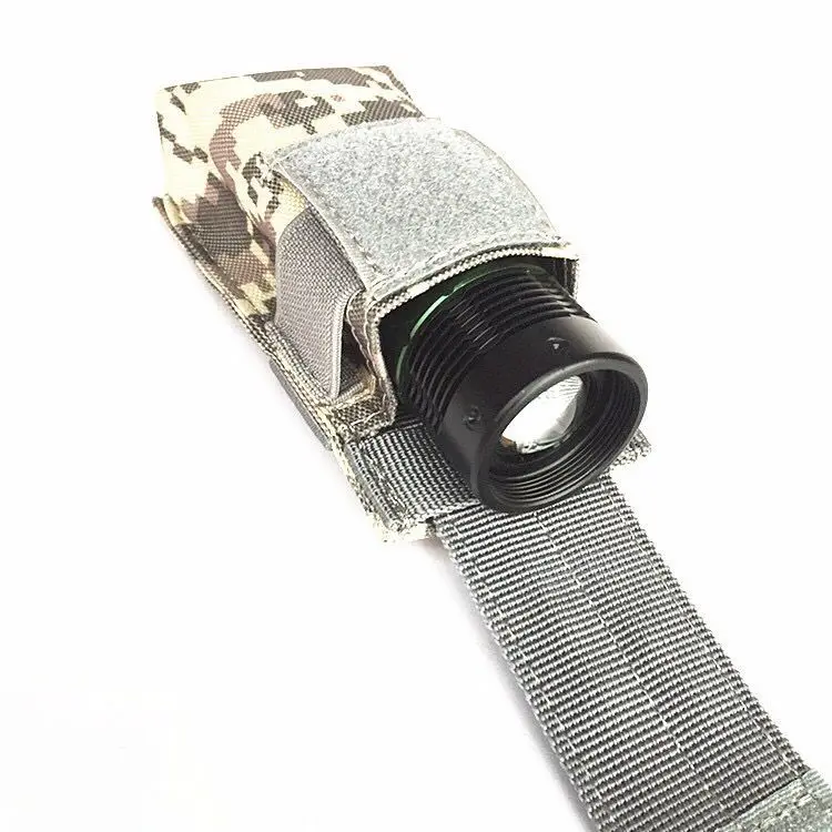 Magazine Pouch Flashlight Pouch Molle Pouch Flashlight Bag Molle M5 Flashlight Pouch 9MM Single Magazine Holster Torch Holder Utility EDC Tool Outdoor Sports Hunting Key Knife Waist Bag