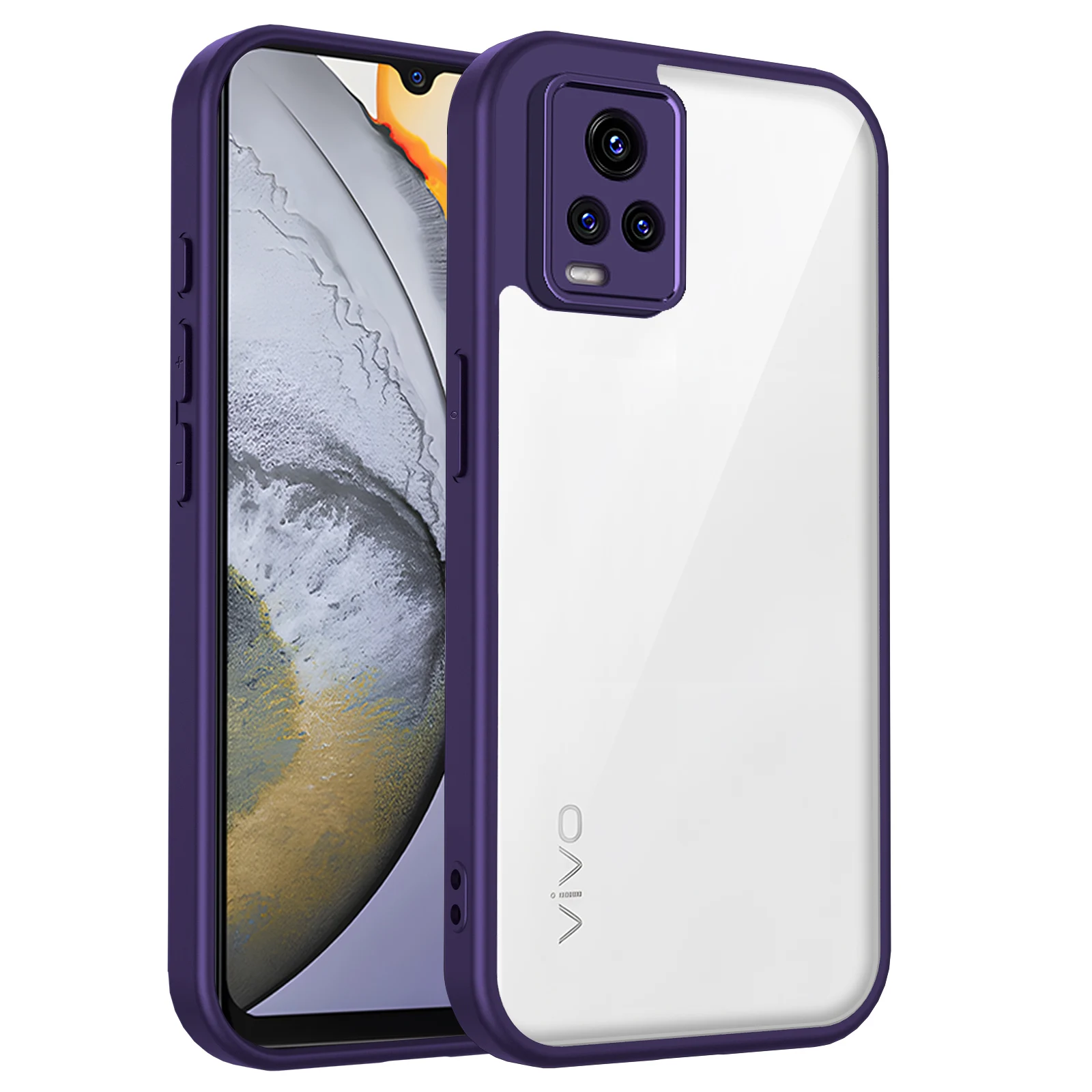 Clear Matte Silicon Bumper Back Cover with Air Cushion Protection