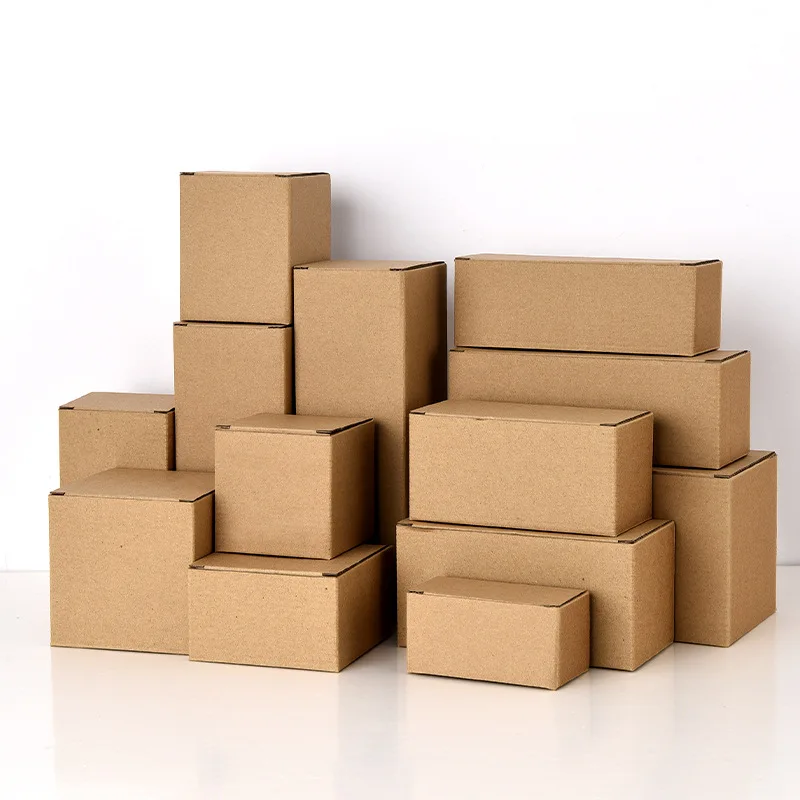 

100pcs,Wholesale Blank Kraft Paper Corrugated Box Mug Bottle Electronic Packaging Box Wholesale Items for Business