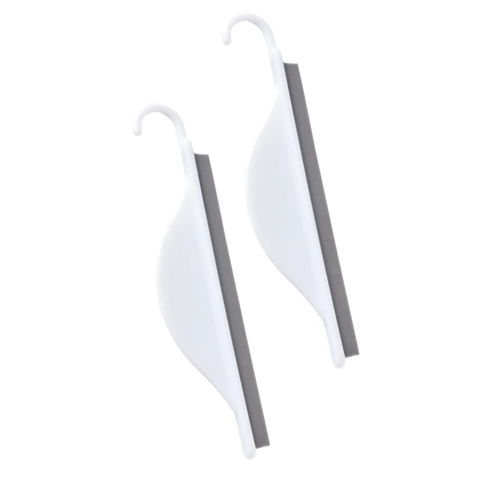2 Pcs Wiper Bathroom Wiper Glass Squeegee Shower Door Cleaning Silica Gel Plastic Mirror Screen Tool 5