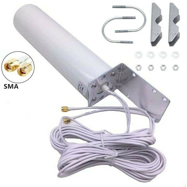 4G LTE-Antenne: 4G-Antennen Dual-SMA-Stecker für den Außenbereich 3G / 4G /  LTE Omnidirektionale SMA-Antenne für das Mobile Hotspot-Heimtelefon des
