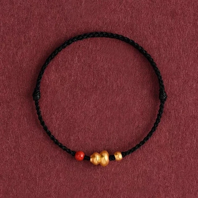 98268-2f9ac8.jpg Bracelet classique en corde rouge porte-bonheur avec gourde, carpe koï, lotus et bois de pêche, bijou de mode pour femmes, hommes, couples, cadeau d'amitié, accessoire