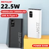 20000mAh Large Capacity Power Bank 22.5W USB C PD Fast Charger For iPhone 16 Samsung Xiaomi 10000mAh Portable External Battery 6