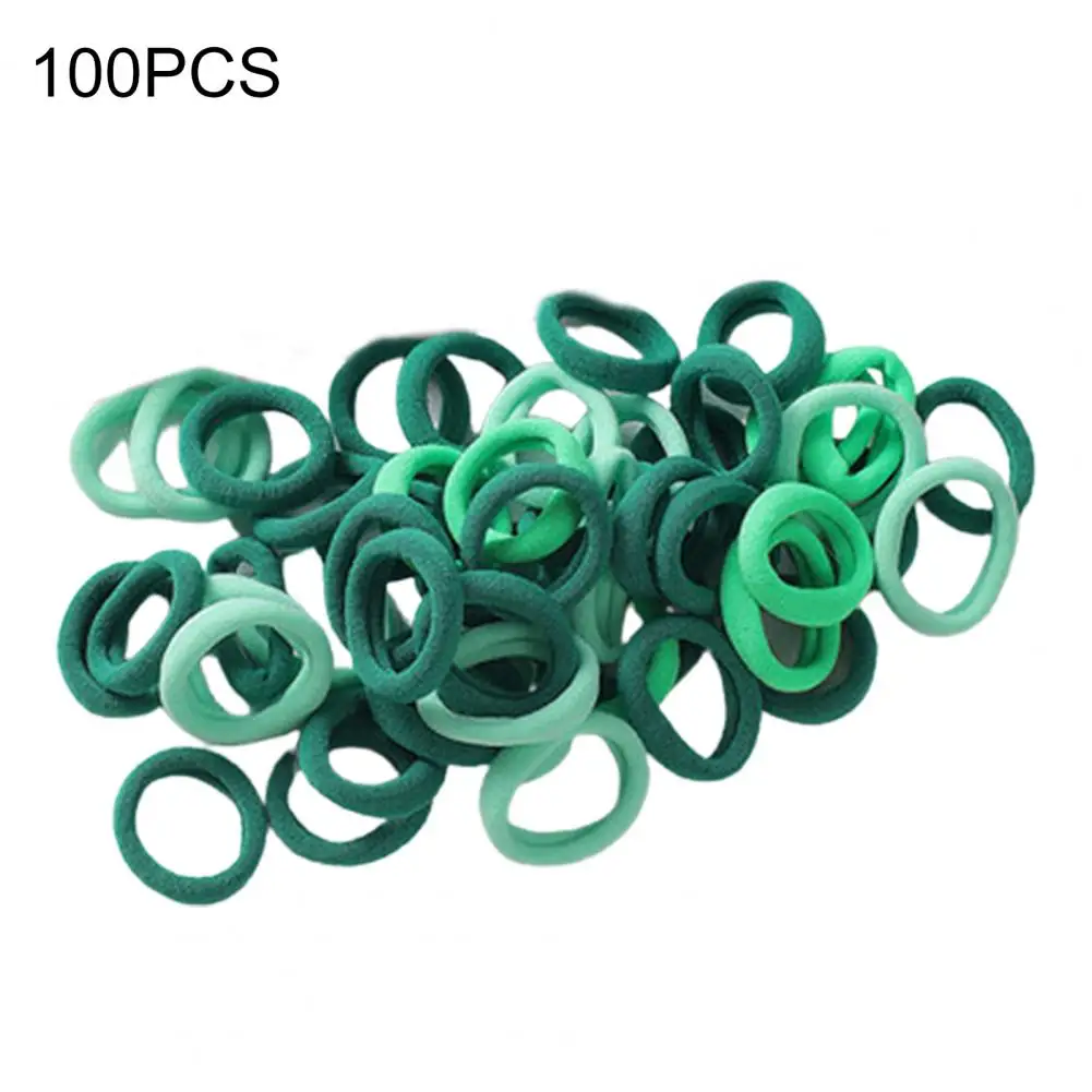 

100Pcs Hair Ring Stylish Headdress Small Kids High Elastic Simple Hair Ropes Hair Accessories Hair Rope Hair Band