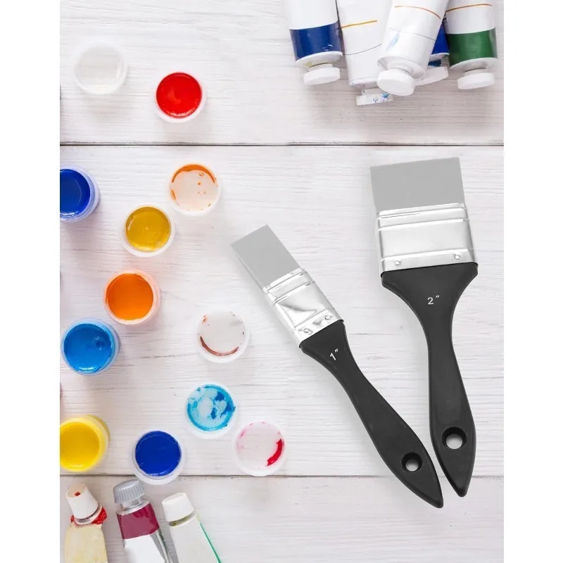 1pc Silicone Color Shaper Brush, Solid Flat Flexible Acrylic and Water Based Painting Tool for Move and Remove Acrylic Paints 5