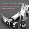 AIRAJ Claw Hammer Stainless Steel Long Handle Double Nail Groove Hammer Labor-Saving Anti-Skid Multifunctional Manual Tool 6