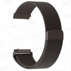 Stylish Milanese Loop Strap - Premium 20mm/22mm Adjustable Metal Bracelet for 22MM watch band (Coffee 8)