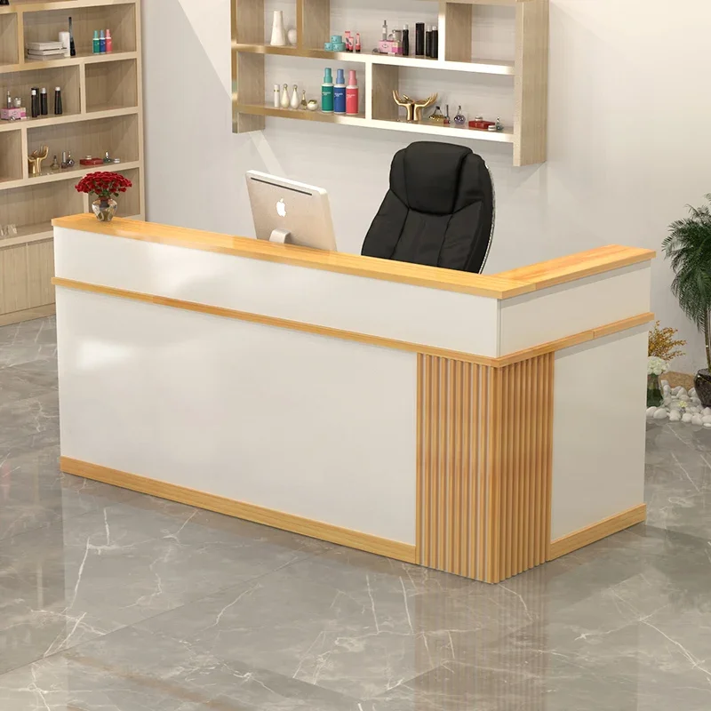 Design Counter Reception Desks Nordic White Bar Front Reception Desks Office Luxury Mostrador Negocio Commercial Furniture