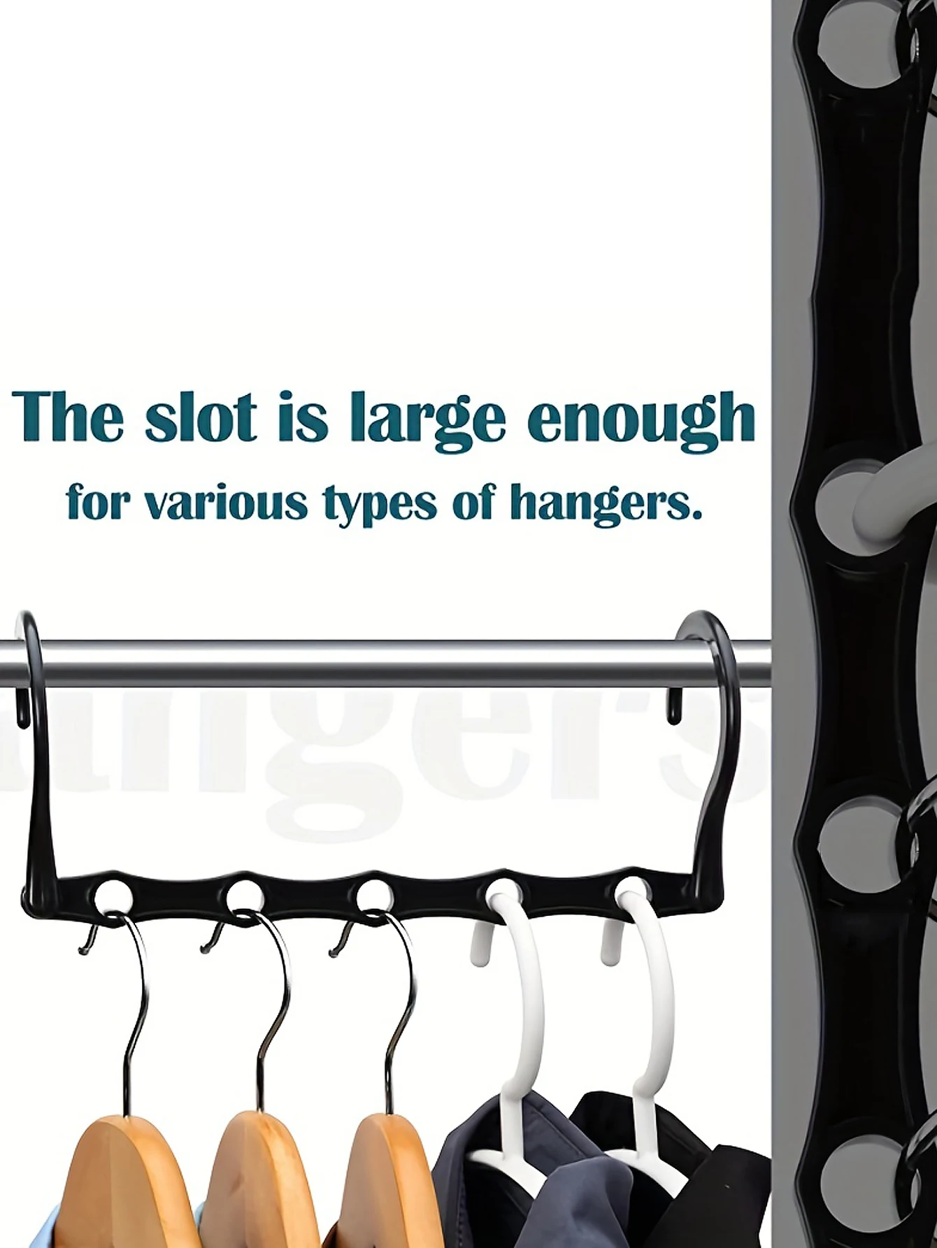 Clothes Hanger Space Saving Multifunction Plastic Rotary Organizer 5 Hole