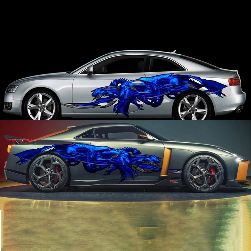 Drachen Aufkleber Full Auto Seite Grafik Vinyl Aufkleber Drachen Auto  Wrapping Auto Vinyl Drachen Auto Auto Vinyl Aufkleber