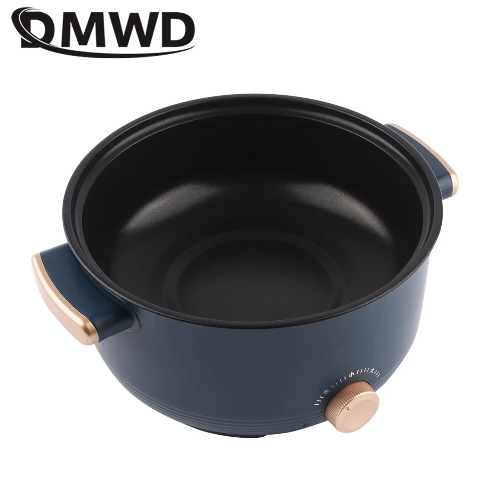 DMWD Electric Cooking Machine Large Hot Pot Frying Pan Noodles Porridge Soup Pot Multicooker Food Steamer Breakfast Maker 220V 4