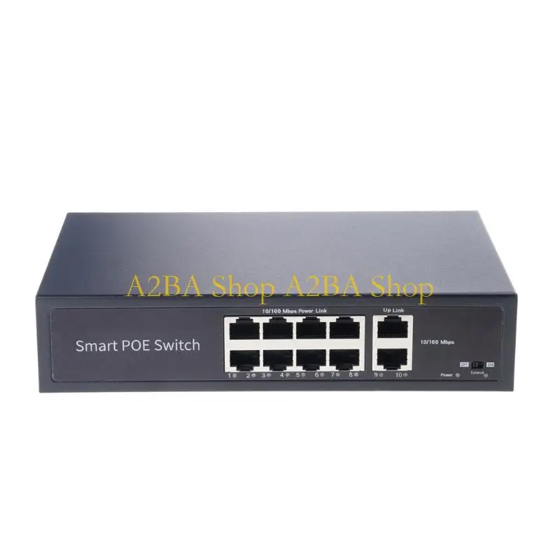 A2BA 8 포트 POE 스위칭 플러그 플레이 설치 보안 카메라 시스템 금속 하우징