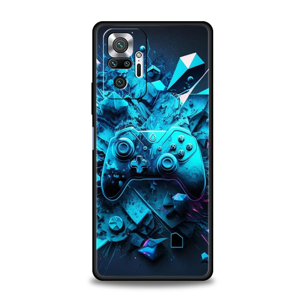 Game Controller Graphic Phone Case Cover for Redmi 14C 10C Note 14 13 12 10 11 7 8T K40 K50 Gaming Pro Plus 5G Soft Shell Capas – Detail 3