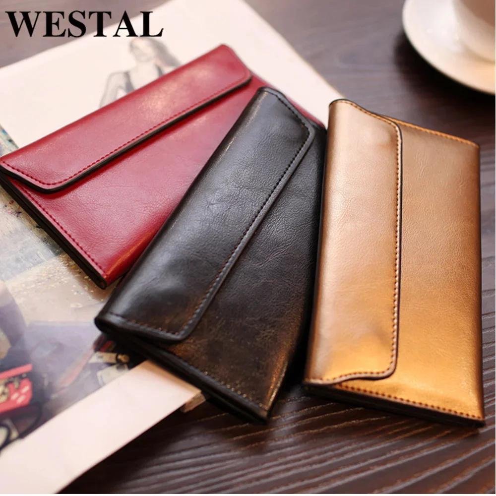 

Slim Wallet for Women Genuine Leather Clutch Bags Luxury Wallet Purse for Coins Credit Card Holder Leather Wallet Female