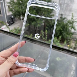 Luxury Shockproof Transparent Case with Clear Soft Bumper Cover - Pixel 9A (Transparent)