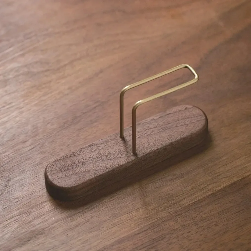 1PC Walnut Filter Paper Rack Holder Coffee Accessories Stand Capacity of 60 Pcs Paper Storage Durable for Fan Shape V Shape