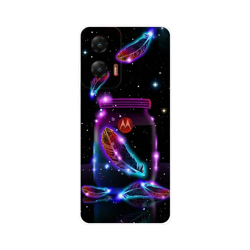 Soft Silicone Wolf and Marble Floral Phone Case Cover