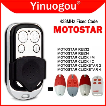 MOTOSTAR RE532 RE534 KLIK 4M 4C CLICKSTAR 2 4 차고 문 원격 제어 복사기 433.92MHz 고정 코드 전기 게이트 오프너