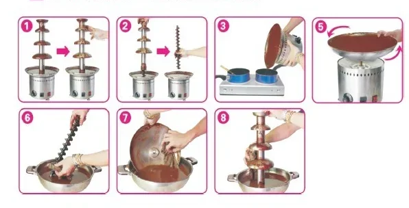 40cm Home Small Chocolate Fondue Fountain