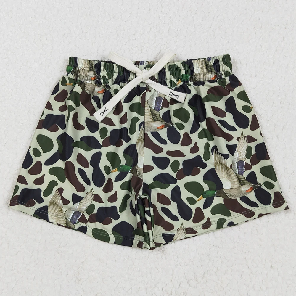 Hot Sale Baby Boys Swim Clothes Camo Ducks Trunks Swimsuits Swimwear Boutique Kids Boys Swim Trunks Fashion Kids Boys Swimsuit