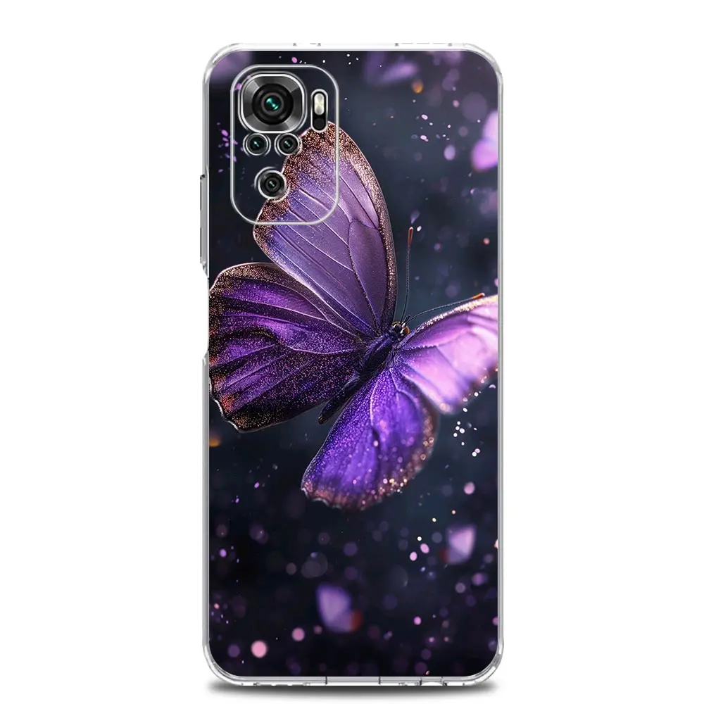 Clear Soft TPU Phone Case with Butterfly Design